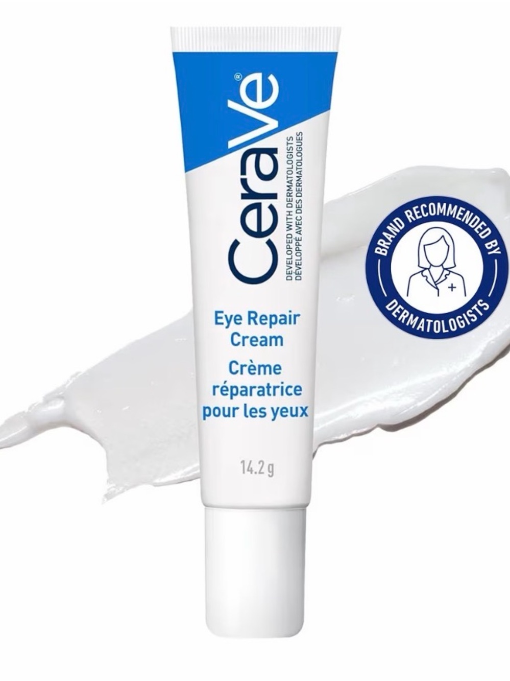🖲️ B124- CeraVe EYE CREAM with Hyaluronic Acid for Under Eye Dark circles & P